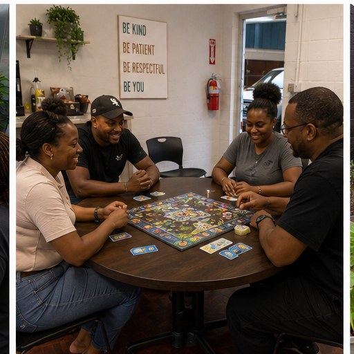 Board game night with the group